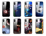 Hot sale Luminous tempered glass cell phone case cover for iphone case for iphone 7 7plus for iphone x/xr/x max