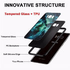 Amazon Hot Selling Colorful Slim Tempered Glass Back Cover Phone Case for iPhone 6 7 8 X Mobile Phone Shell