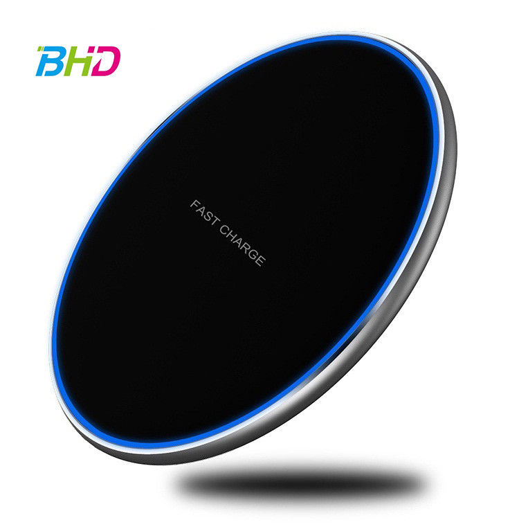 2018  Portable fast wireless charger pad qi charger for iphone 6plus 7 7plus 8 8plus 9 9plus X for samsung s8 s9