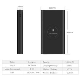 Qi wireless charger power bank 8000mah Wireless Power Bank 6000-10000mAh 2.1A Powerbank Quick Charger for smart Phone