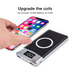 2019 New With 2 USB Ports Qi wireless charging powerbank Fashion Leather for 10000mah