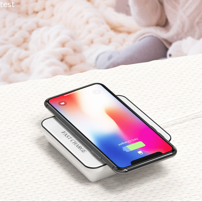 2018 New arrival portable fast wireless charger with Sensor Control LED Night Light for iphone 7/8/X/XS max xr for samsung s8 s9