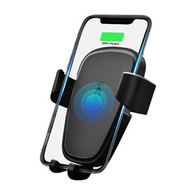 Chargeur sans fil de remplissage rapide de voiture de Qi de support de support de téléphone de voiture d'évent de gravité universelle